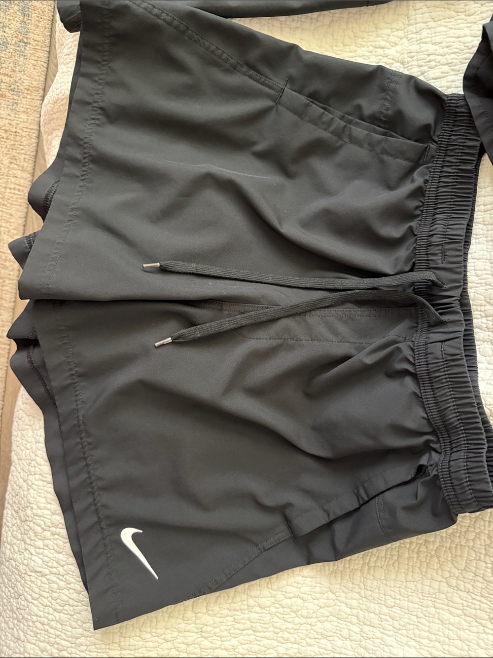 Nike Men's Black Athletic Shorts with Reflective Swoosh - Picture 3 of 8
